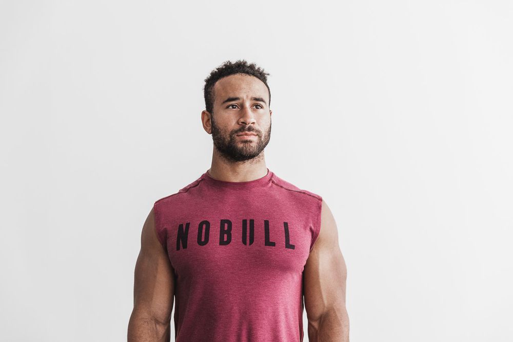 T-Shirts NOBULL Homme Bordeaux - NOBULL Sin Mangas,France (4859-WIFXL)